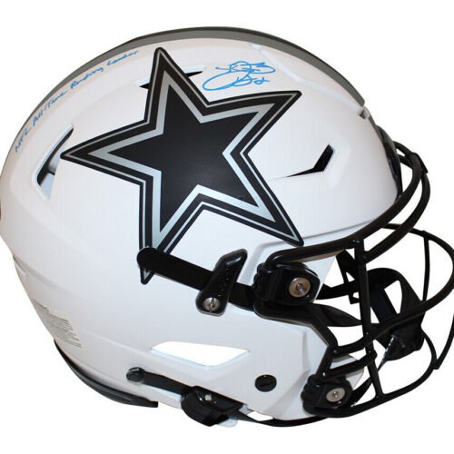 Emmitt Smith Signed Dallas Cowboys Authentic Lunar Speed Flex Helmet BAS 36919