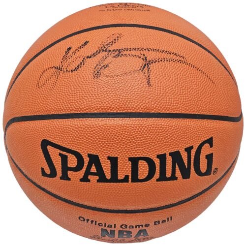 Kobe Bryant Autographed Spalding Basketball Lakers Vintage Rookie Sig PSA/DNA