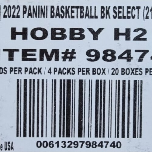 2021-22 Panini Select Basketball H2, 20 Box Case