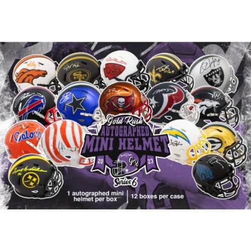 2023 Gold Rush Autographed Mini Football Helmet Series 6 Case