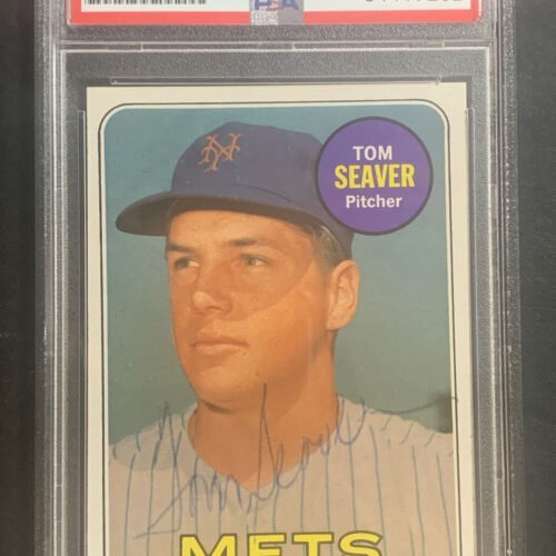 1969 Topps Tom Seaver #480 Signed Card Mets World Series Vintage Auto Psa Coa