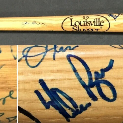 1969 NY Mets Team signed mini bat 30+ Auto Nolan Ryan Tom Seaver Yogi Berra Psa