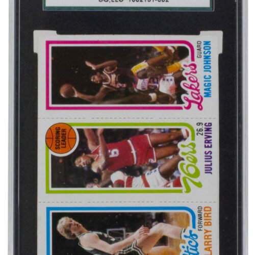 Larry Bird Julius Erving Magic Johnson 1980-81 Topps #6 Rookie Card SGC 84