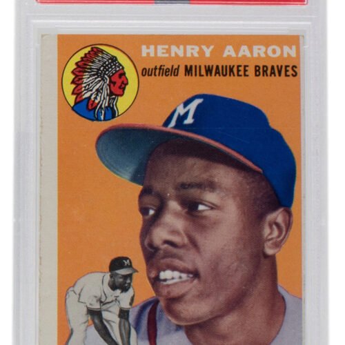 1954 Topps Hank Aaron #128 Rookie Braves Baseball Card PSA VG-EX 4