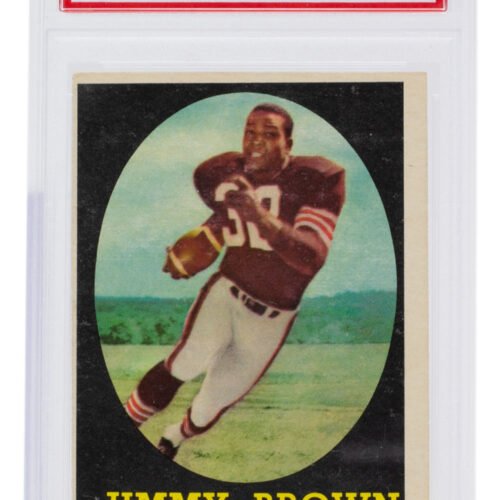 Jim Brown 1958 Topps Rookie Card Cleveland Browns #62 PSA VG EX 4