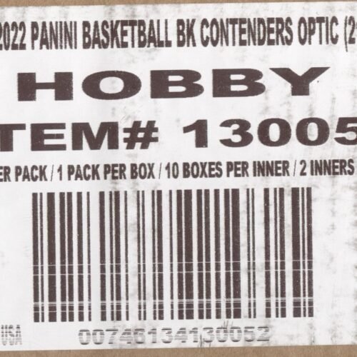 2021-22 Panini Contenders Optic Basketball Hobby, 20 Box Master Case