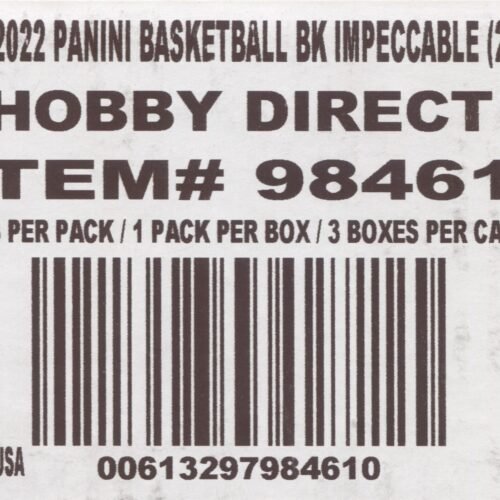 2021-22 Panini Impeccable Hobby Basketball, 3 Box Case