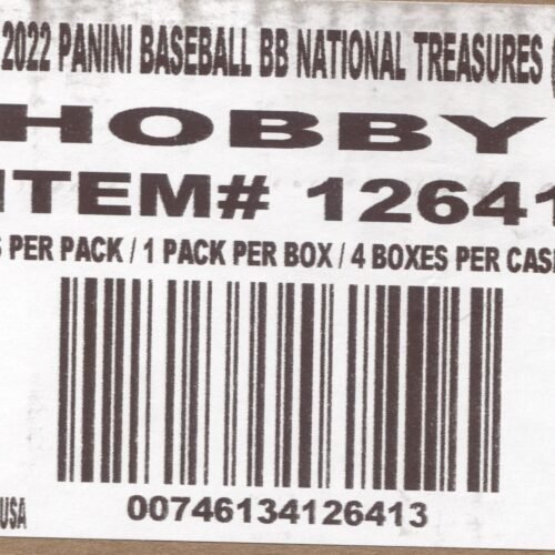 2022 Panini National Treasures Baseball, 4 Box Case