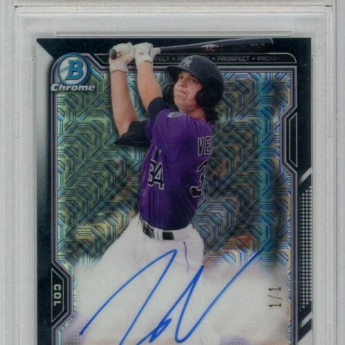 Zac Veen 2021 Bowman Chrome Mojo 1/1 PSA 8 Auto 9